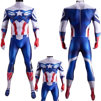 The Falcon And The Winter Soldier Sam Wilson Captain America Cosplay Jumpsuit For Men Women And Kids