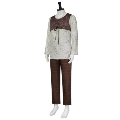 Shrek Cosplay Costume Lace Up Vest Tunic Plaid Trousers And Knit Ogre Ears Hat For Adults And Kids