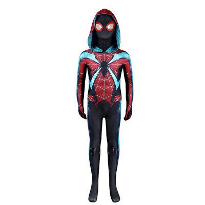 Marvel's Spider-Man 2 Miles Morales Evolved Suit Cosplay Jumpsuit With Hood And Mask