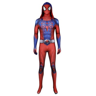 Marvel's Spider-Man Scarlet III Suit Cosplay Jumpsuit With Hood And Mask For Adults And Kids