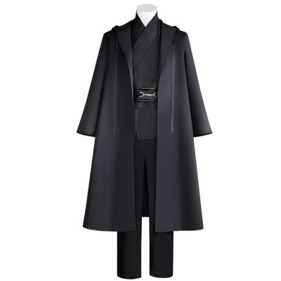 Star Wars Anakin Skywalker Cosplay Costume Black Hooded Jedi Robe Full Set