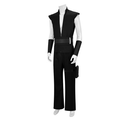 Star Wars Darth Maul Cosplay Costume Black Sleeveless Tunic Pants And Sash