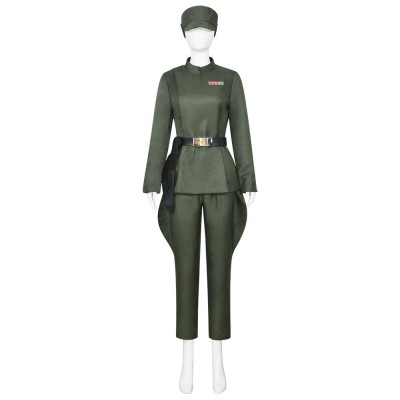 Star Wars Obi-Wan Kenobi Female Imperial Officer Cosplay Costume Olive Uniform With Cap