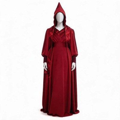 Star Wars Nightsister Mother Talzin Cosplay Costume Red Hooded Long Robe With Bishop Sleeves
