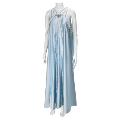 Star Wars Padme Amidala Cosplay Costume Light Blue Dress 2 Styles