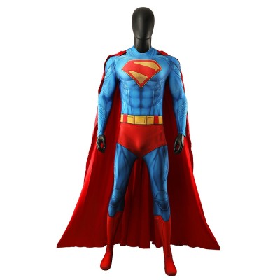 Superman 2025 Clark Kent Cosplay Jumpsuit With Cape For Adults And Kids