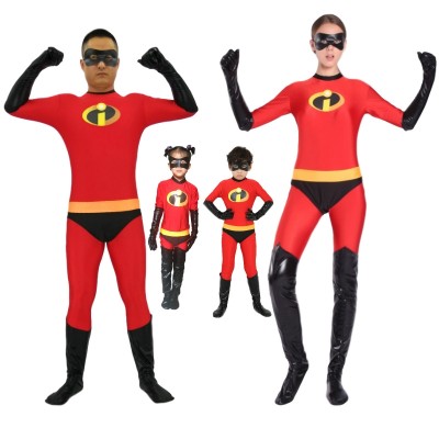 Superman Cosplay Jumpsuit Halloween Family Matching Superhero Costumes