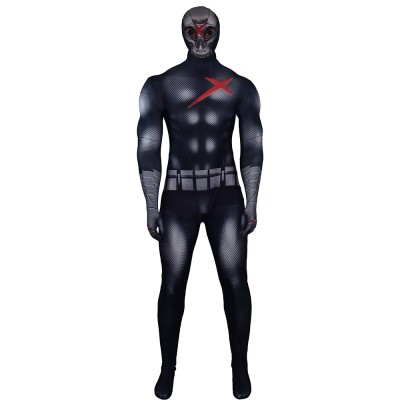 Teen Titans Red X Cosplay Jumpsuit With Detachable Hood For Men And Kids