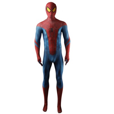 The Amazing Spider-Man Cosplay Costume Red And Blue Jumpsuit With Mask For Men Women And Kids