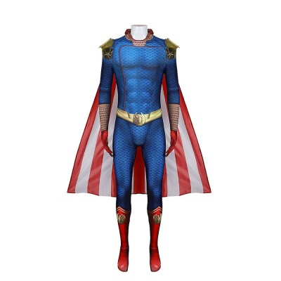 The Boys Homelander Jumpsuit Cosplay Costume With Flag Cape For Men