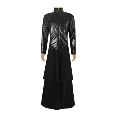 The Sandman Morpheus Dream Cosplay Costume Black Faux Leather Top And Long Skirt