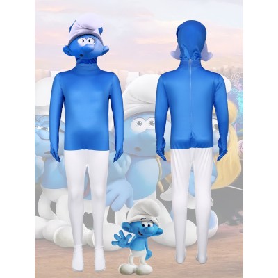 Hallloween Costume The Smurfs Jumpsuit Parent-child Cosplay Costume