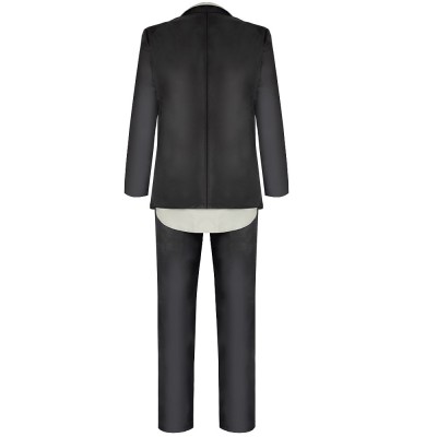 Trigun Stampede Nicholas D. Wolfwood Cosplay Costume Black Jacket, Grey Shirt, Trousers And Sunglasses