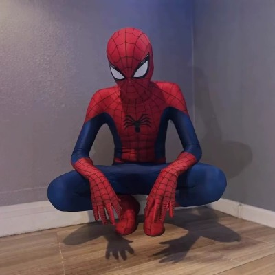 Ultimate Spider-Man Classic Cosplay Jumpsuit With Hood For Adults And Kids