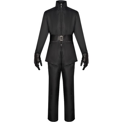 V for Vendetta V Cosplay Costume Black Cloak, Top, Pants, Belt And Gloves Set