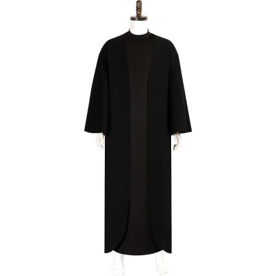 Harry Potter Lord Voldemort Cosplay Costume Black Long Robe With Magic Wand