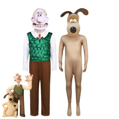 Wallace & Gromit Cosplay Halloween Rave Parent-child Costume
