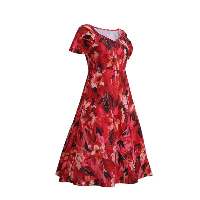 Widow's Bay Patricia Red Floral Dress Cosplay Costume For Halloween