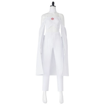 X-Men '97 Jean Grey Cosplay Costume White Strapless Top, Trousers And Cape With Red X Emblem