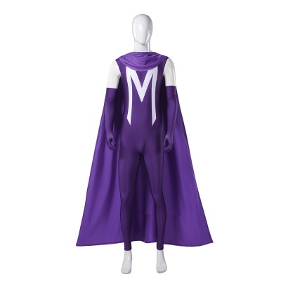X-Men '97 Magneto Purple M Bodysuit Cosplay Costume With Cape And Gloves For Adults