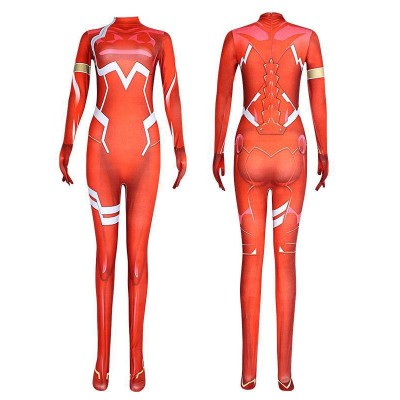 DARLING in the FRANXX Zero Two Printed Suit For Halloween Adult Cosplay Costume