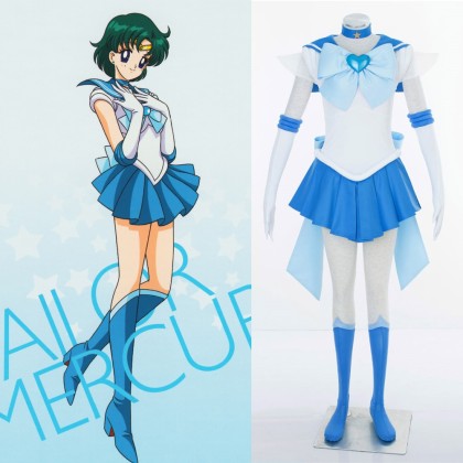 Sailor Moon Super S Sailor Mercury Mizuno Ami Cosplay Costume