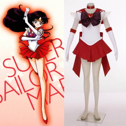Sailor Moon Super S Hino Rei Cosplay Costume