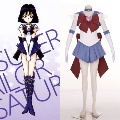 Sailor Moon Super S Sailor Saturn Tomoe Hotaru Cosplay Costume