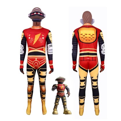 Mighty Morphin Power Rangers Alpha 5 Cosplay Parent-Child Costume For Halloween