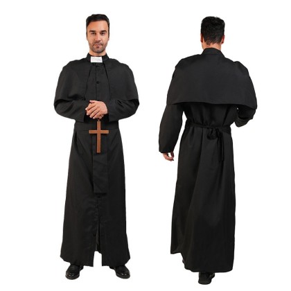  Adult Priest Halloween Party Costume Cosplay Costume