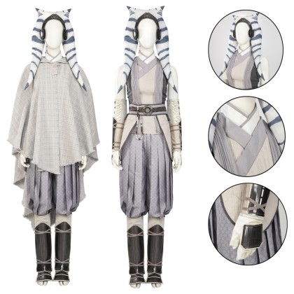 Star Wars Ahsoka Classic White Suit Cosplay Costumes