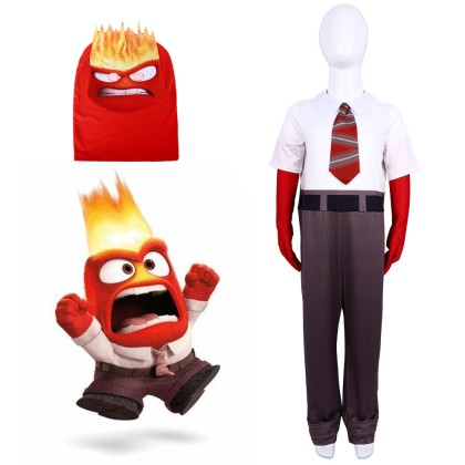 Inside Out Anger Cosplay Costume Halloween Parent-Child Costume