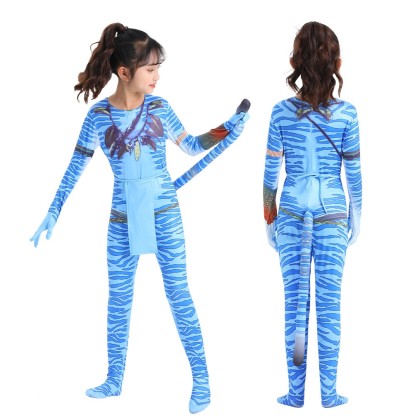 Parent-Child Bodysuit Avatar Female Cosplay Costume For Halloween