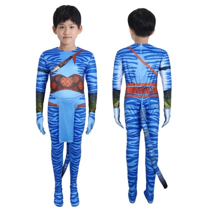 Halloween Avatar Male Bobysuit Cosplay Costume For Adults & Kids