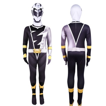 Bamba Balck Kishiryu Sentai Ryusoulger Cosplay Jumpsuit Halloween Parent-Child Costume