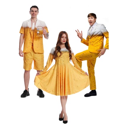 Halloween Carnival Costumes Beer Costume For Adult Group