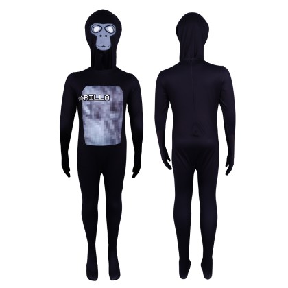 Lava Gorilla Black Gorilla Cosplay Jumpsuit  For Kids Halloween Costume