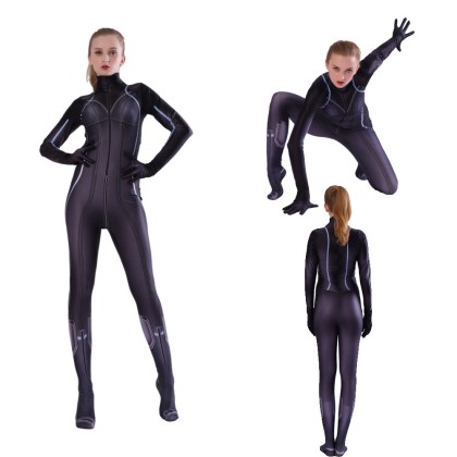 Black Widow Natasha Romanoff Printed Jumpsuit Halloween Adult & Kid Cosplay Costume