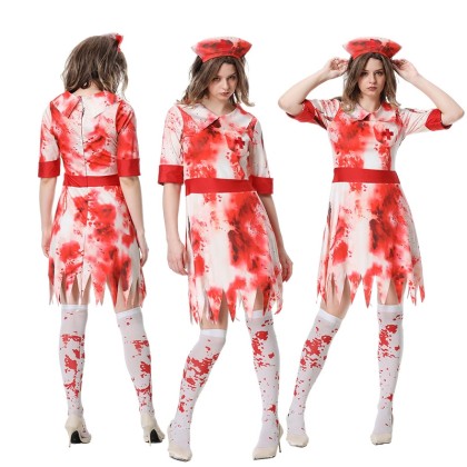 Bloodstained Vampire Nurse Halloween Cosplay Costume