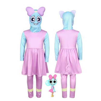 Dandy's World Bow Girl Cosplay Set For Kids Halloween Costumes