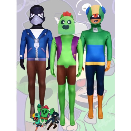 Halloween Brawl Stars Group Cosplay Jumpsuit Adult& Kids Costumes