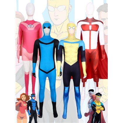 Cartoon Invincible Group Jumpsuit For Adult & Kids Halloween Costumes