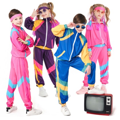 Children's Disco Dance Costume Halloween Hip Hop Cosplay Suit