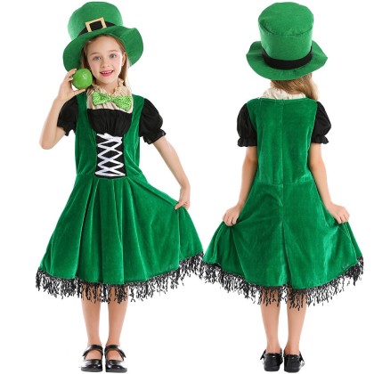 Halloween Cosplay Western European Ethnic Children's Irish Goblin Dwarf Dress