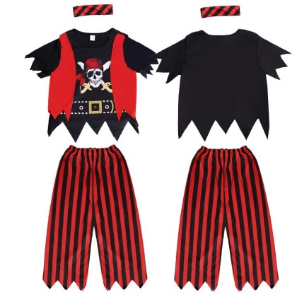 Children's Pirates of the Caribbean Captain Halloween Stage Cosplay Costume