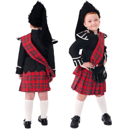 Halloween Costumes British Soldiers Children's Scottish Soldiers Cosplay Suit