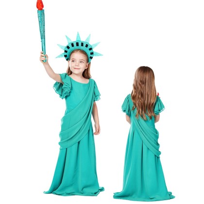 Children's Statue of Liberty Halloween Cosplay Costume