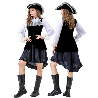 College-style Pirate Dress Halloween Cosplay Costume