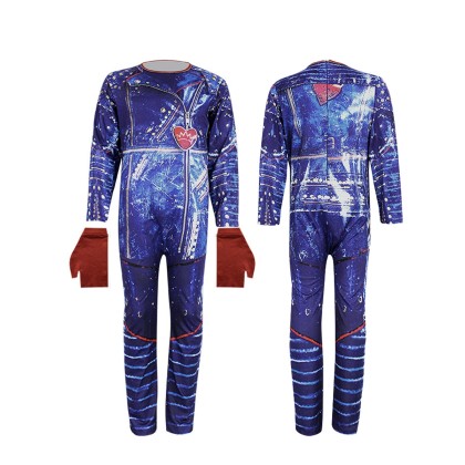 Descendants 3 The Blue Onesie Cosplay Suit For Kids Halloween 