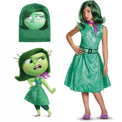  Halloween Parent-Child Costume Inside Out Disgust Cosplay Costume